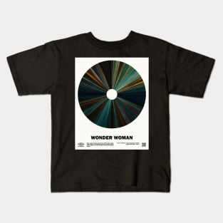 minimal_Wonder_woman Warp Barcode Movie Kids T-Shirt